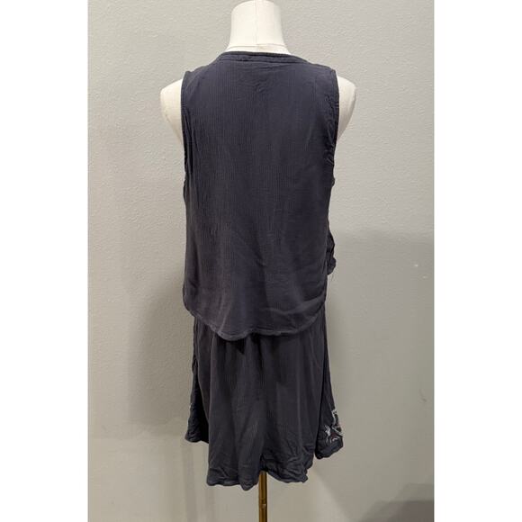 Davina Gray Embroidered Tassel Boho Midi Dress M Festival Gypsy Peasant Cottage - Picture 2 of 7